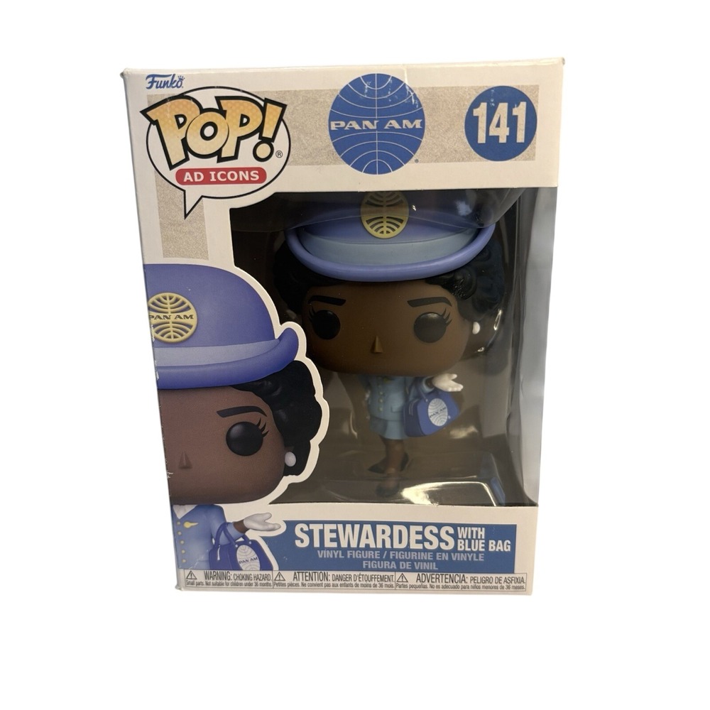 Funko Pop Ad Icons Pan Am Stewardess Blue Vinyl Figure Blue Retro Collectible